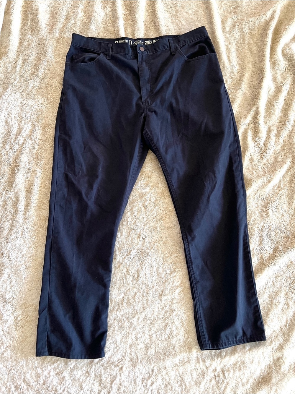 DICKIES Men's Black Ft. Worth, Tx Slim Taper Pants Size 38x30